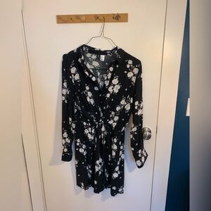 H&M Floral Dress with Drawstring Waist
